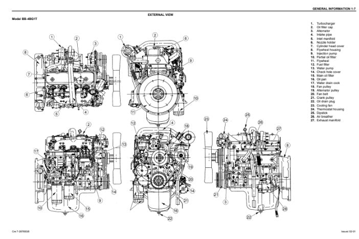 MANUAL DE SERVICIOS MOTOR BB-4BG1T and BB-6BG1T ISUZU