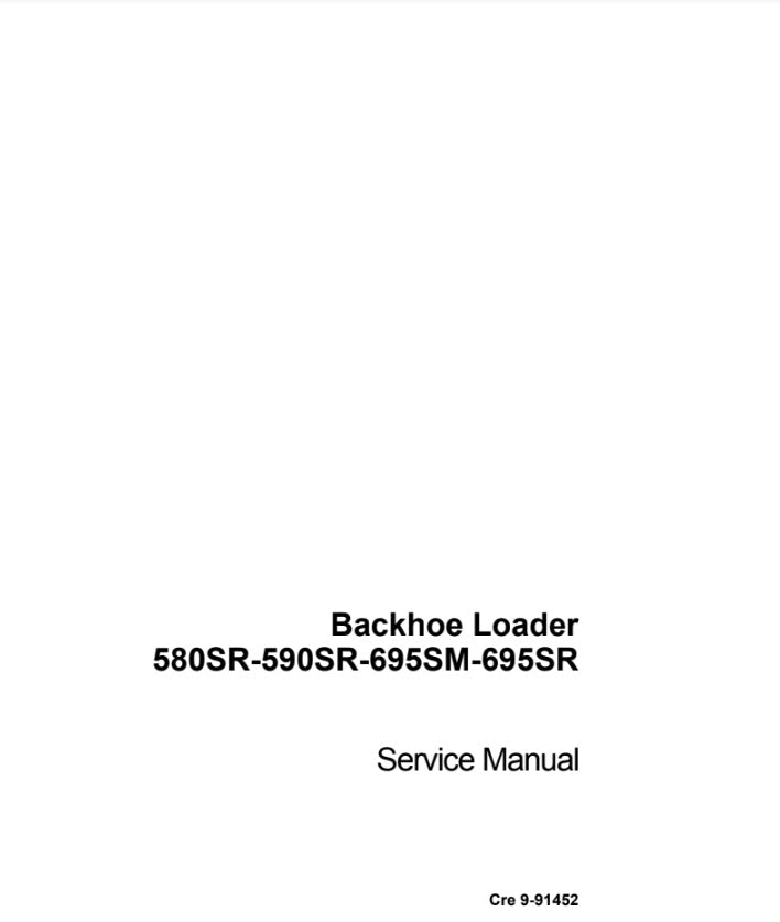 MANUAL DE SERVICIOS RETROCARGADOR 580SR-590SR-695SM-695SR