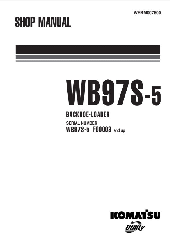 MANUAL DE SERVICIOS RETROEXCAVADORA WB97S-5