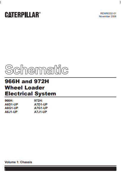 Manual Diagrama Electrico Cargador Caterpillar 966H - 972H
