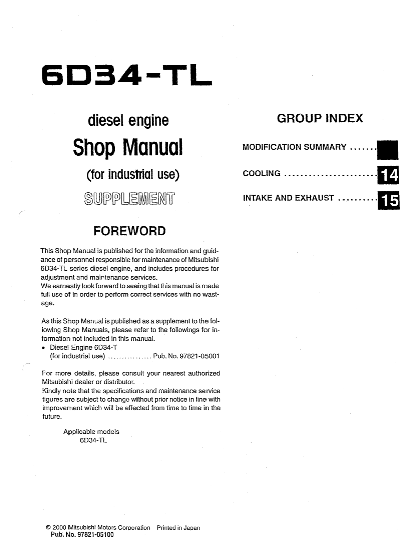 Manual de Armado y Desarmado de Motor Diesel 6D34-TL