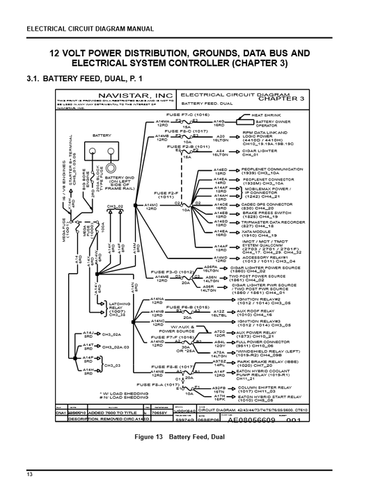 Manual de Diagrama Electrico Internacional 7300, 7400, 7500, 7600, 7700