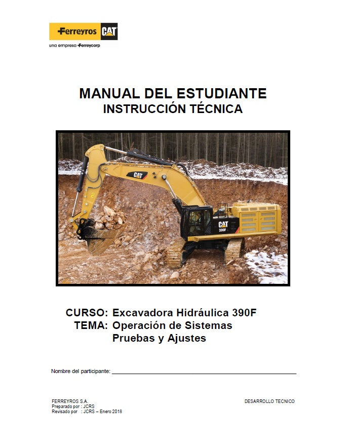 Manual de Operación y Mantenimiento Excavadora Hidráulica 390F Caterpillar