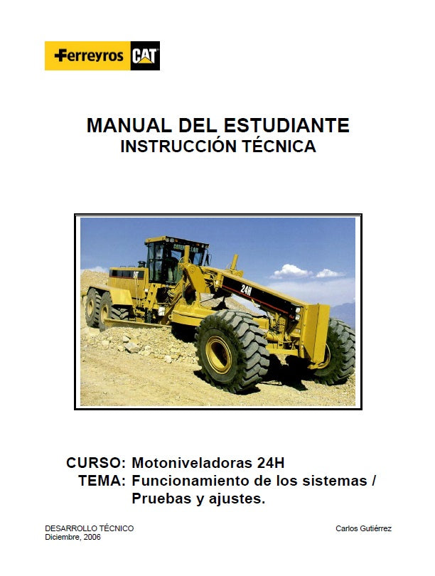 Manual de Operación y Mantenimiento Motoniveladoras-24H