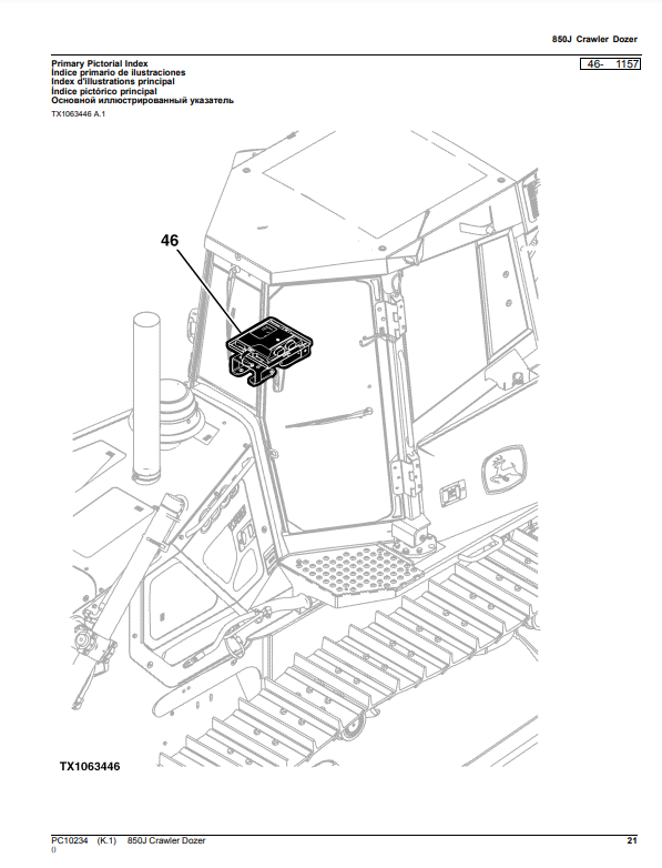 Manual de Partes Bulldozer John Deere 850J - PC10234