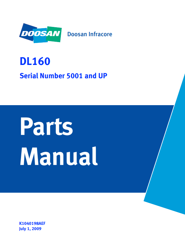 Manual de Partes Cargador Doosan DL160