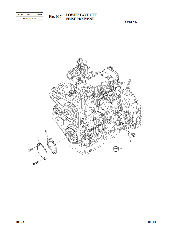 Manual de Partes Cargador Doosan DL160