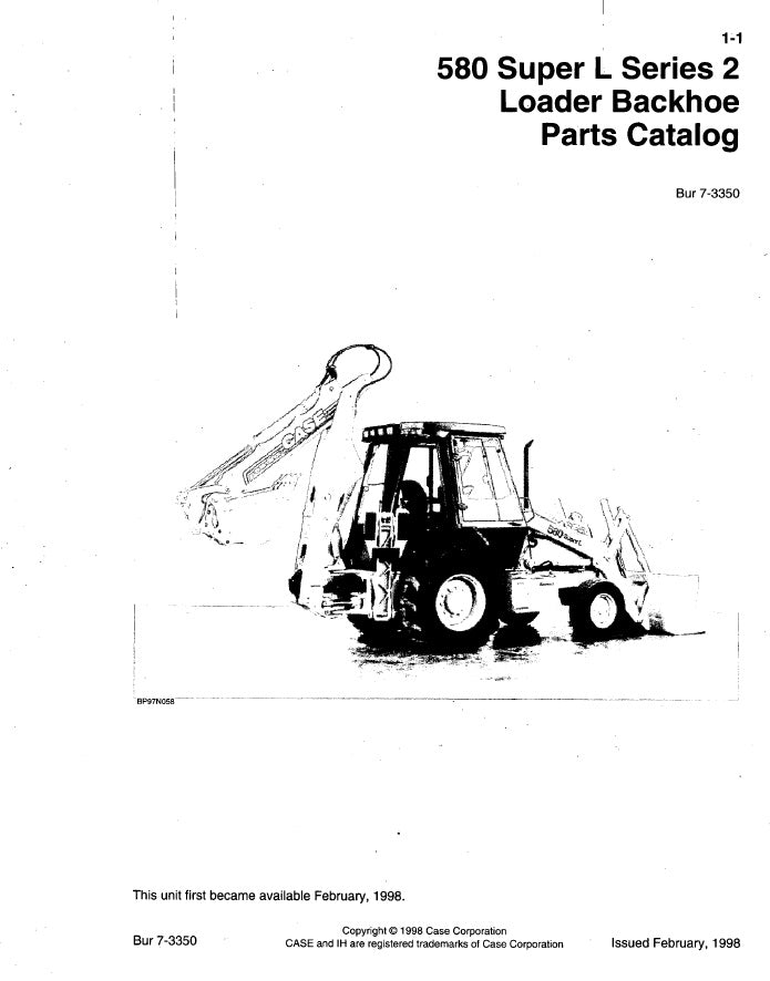 Manual de Partes Case 580 SL