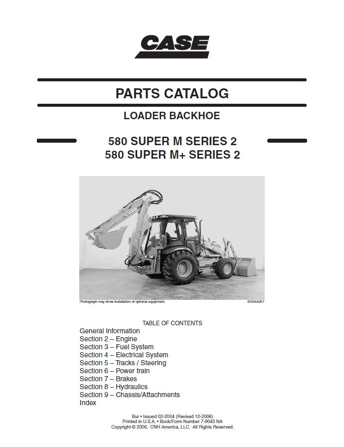 Manual de Partes Case 580SM/ 580SM+