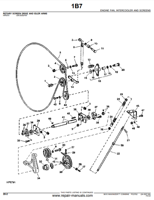 Manual de Partes Cosechadora John Deere 9610 MAXIMIZER - 900 SERIES