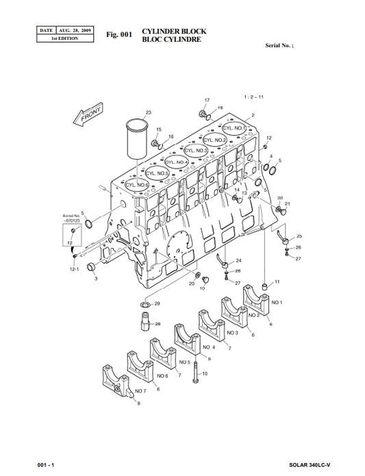 Manual de Partes Excavadora Doosan S340LC-V