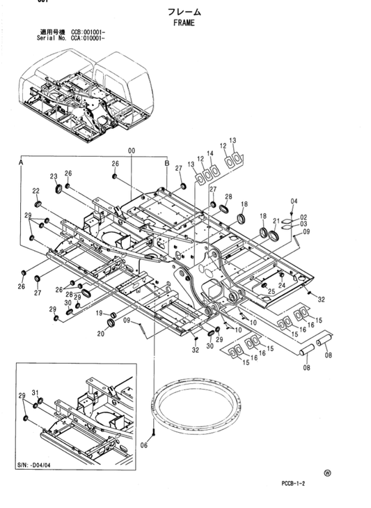 Manual de Partes Excavadora Hitachi ZX180W SASE