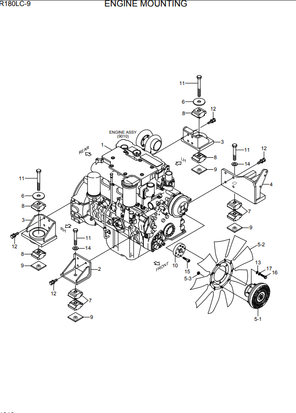Manual de Partes Excavadora Hyundai R180LC-9