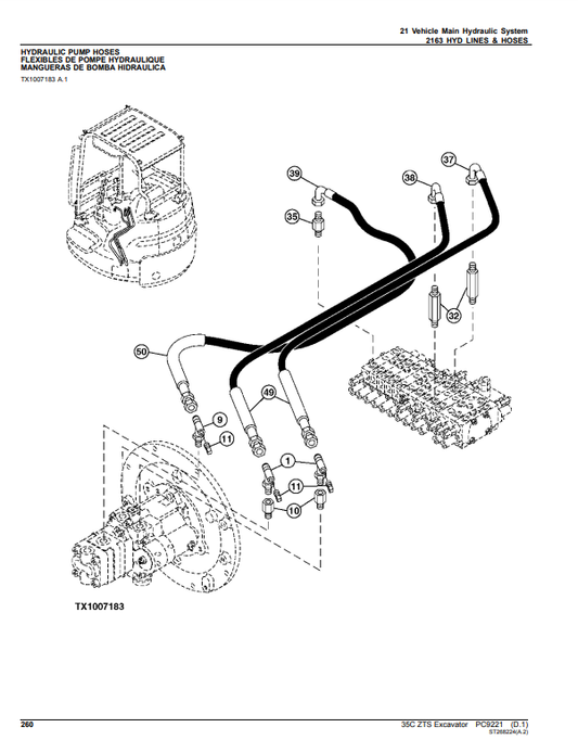 Manual de Partes Excavadora John Deere 356C ZTS- PC9221