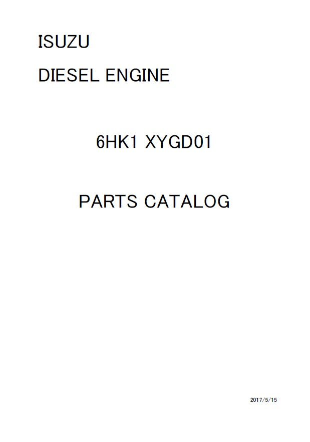 Manual de Partes Isuzu 6HK1 XYGD01