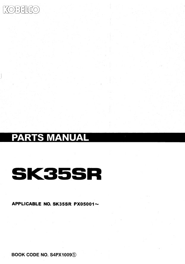 Manual de Partes Kobelco SK35SR - PX05001