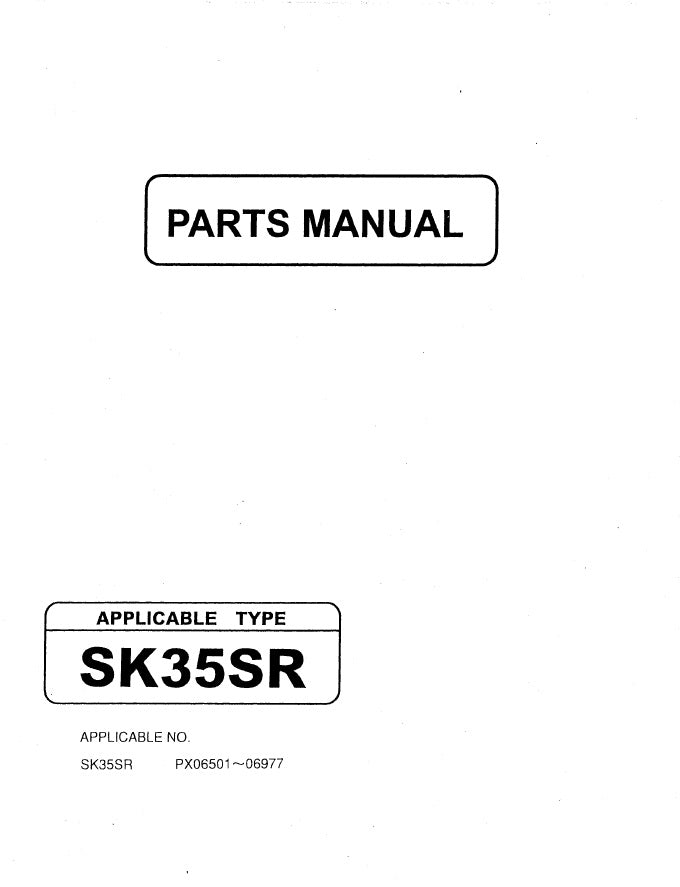 Manual de Partes Kobelco SK35SR - PX06501