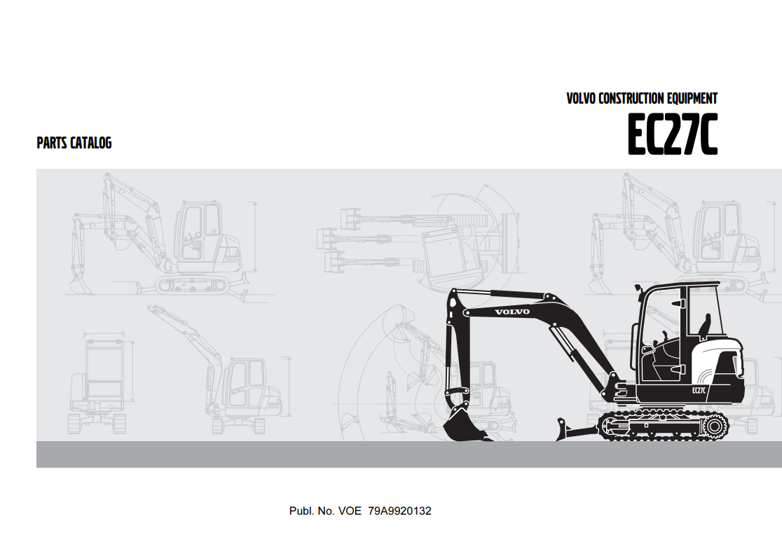 Manual de Partes Mini Excavadora Volvo EC27C