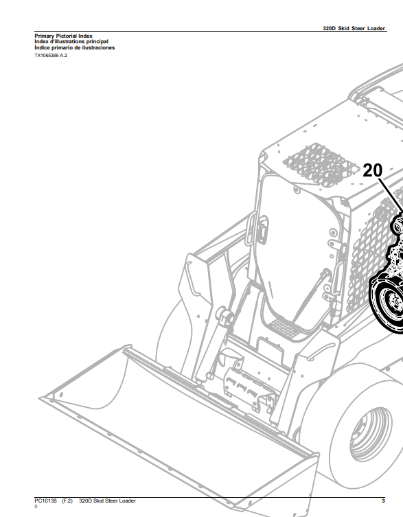 Manual de Partes Minicargadores John Deere 320D - PC10135