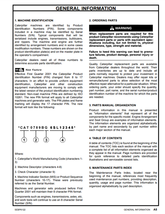 Manual de Partes Motoniveladora Caterpillar 14M
