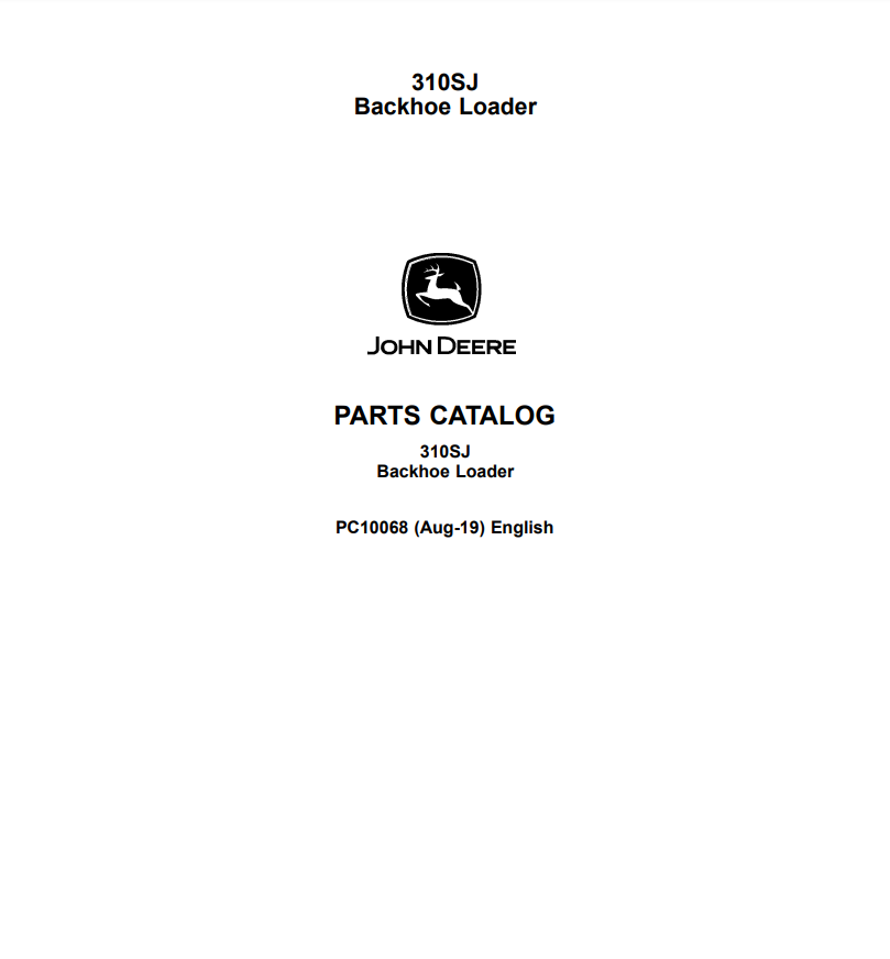 Manual de Partes Retroexcavadora John Deere 310SJ- PC10068