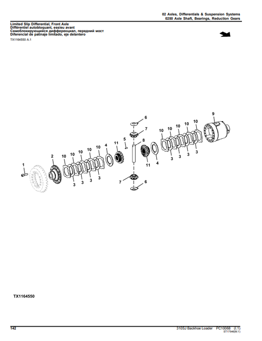 Manual de Partes Retroexcavadora John Deere 310SJ- PC10068
