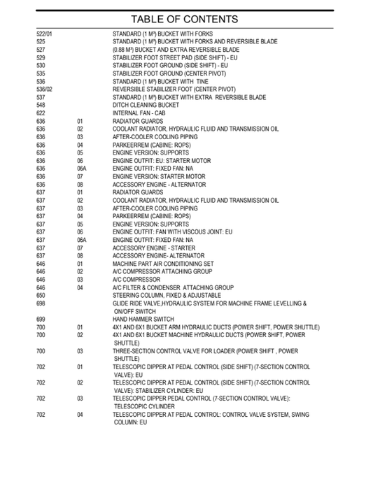Manual de Partes Retroexcavadora New Holland B90B TIER 3