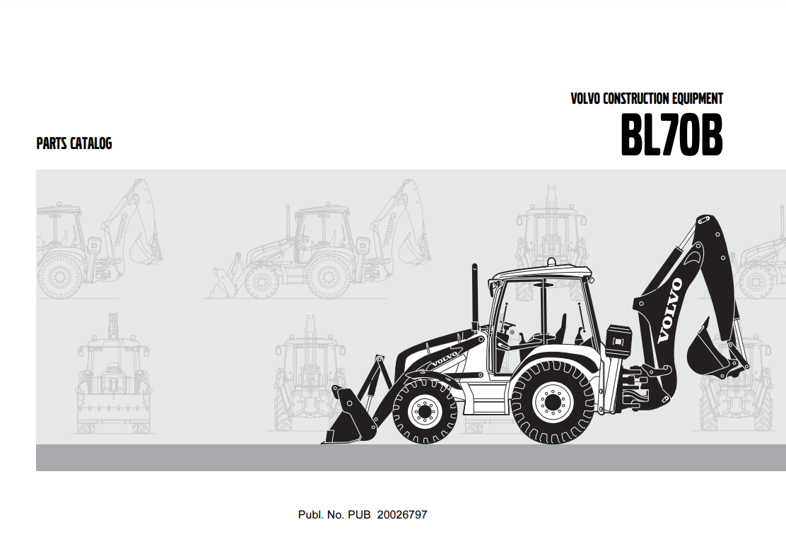 Manual de Partes Retroexcavadora Volvo BL70B