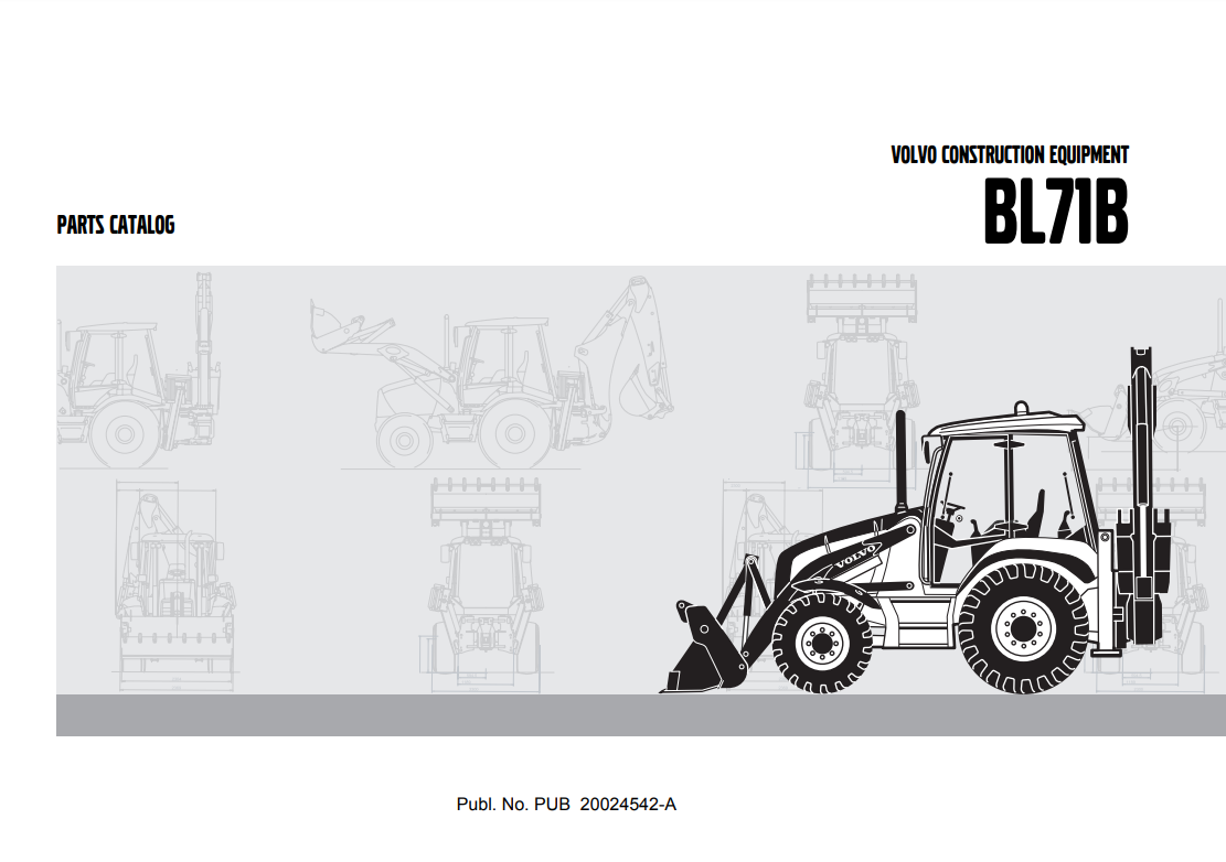 Manual de Partes Retroexcavadora Volvo BL71B