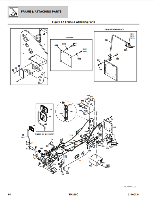Manual de Partes Telehandler Caterpillar TH255C