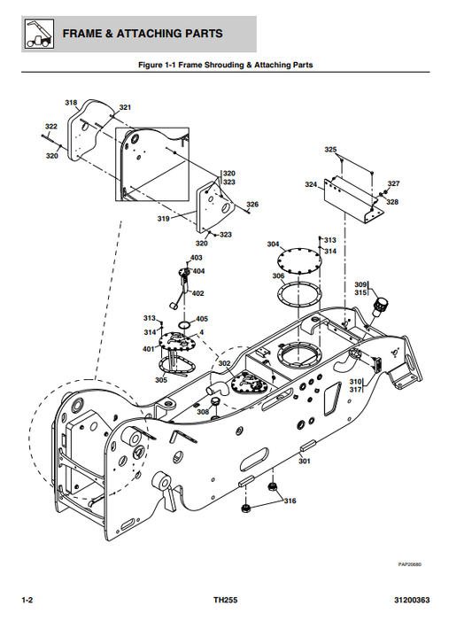 Manual de Partes Telehandler Caterpillar TH255