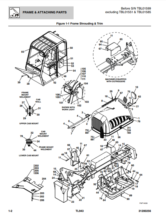 Manual de Partes Telehandler Caterpillar TL943