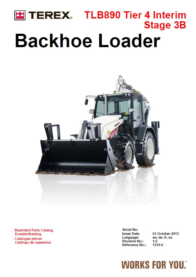 Manual de Partes Terex TLB890 Tier 4
