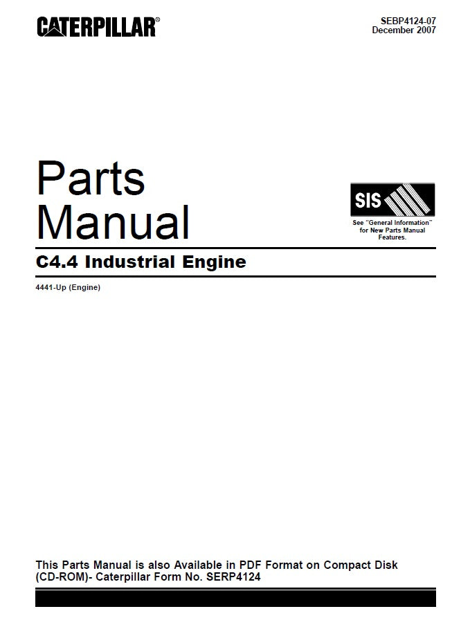 Manual de Partes de Motor Caterpillar C4.4