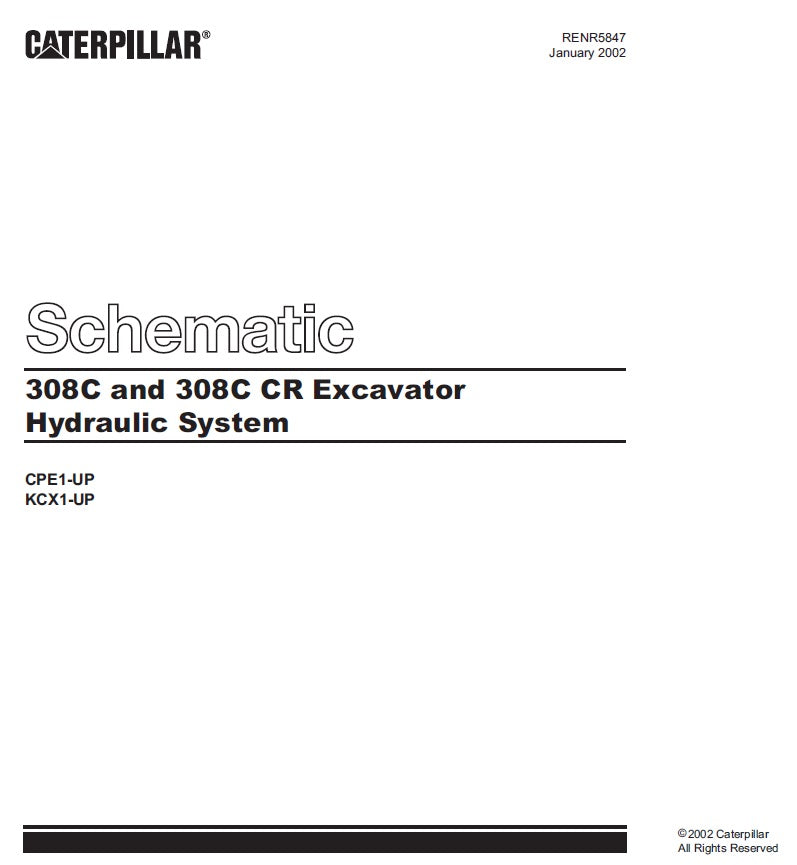 Manual de Plano Hidráulico Caterpillar 308C CR