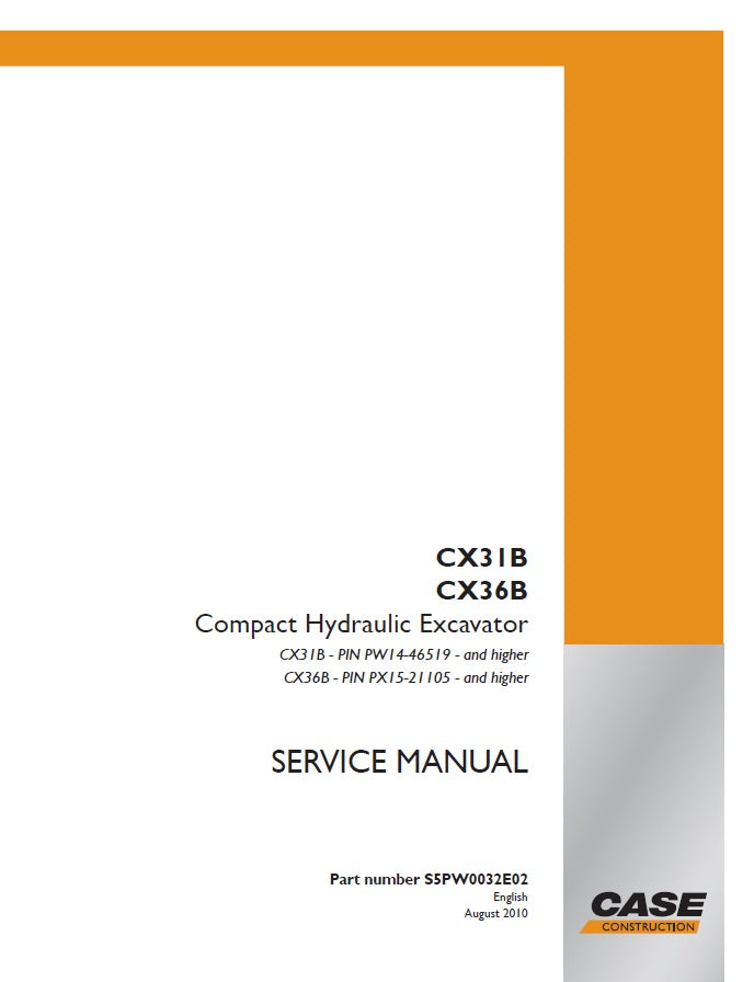 Manual de Servicio Case CX31B/ CX36B