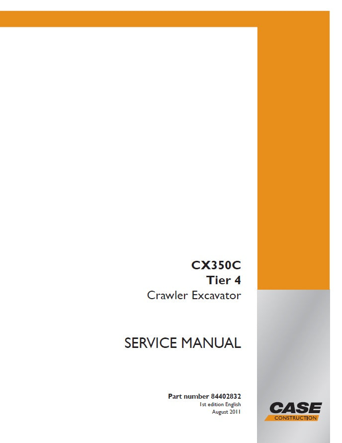 Manual de Servicio Case CX350C Tier 4