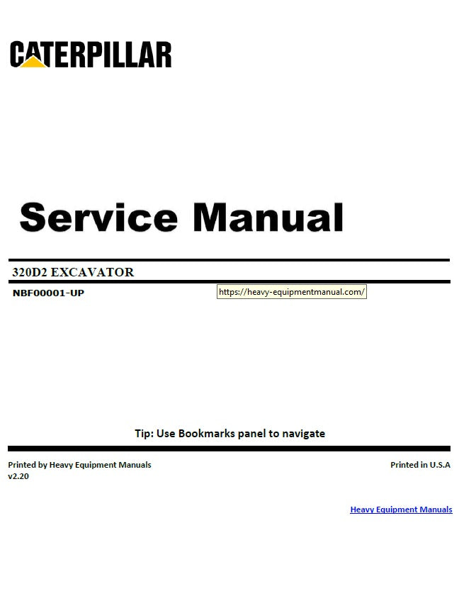 Manual de Servicio Caterpillar 320D2