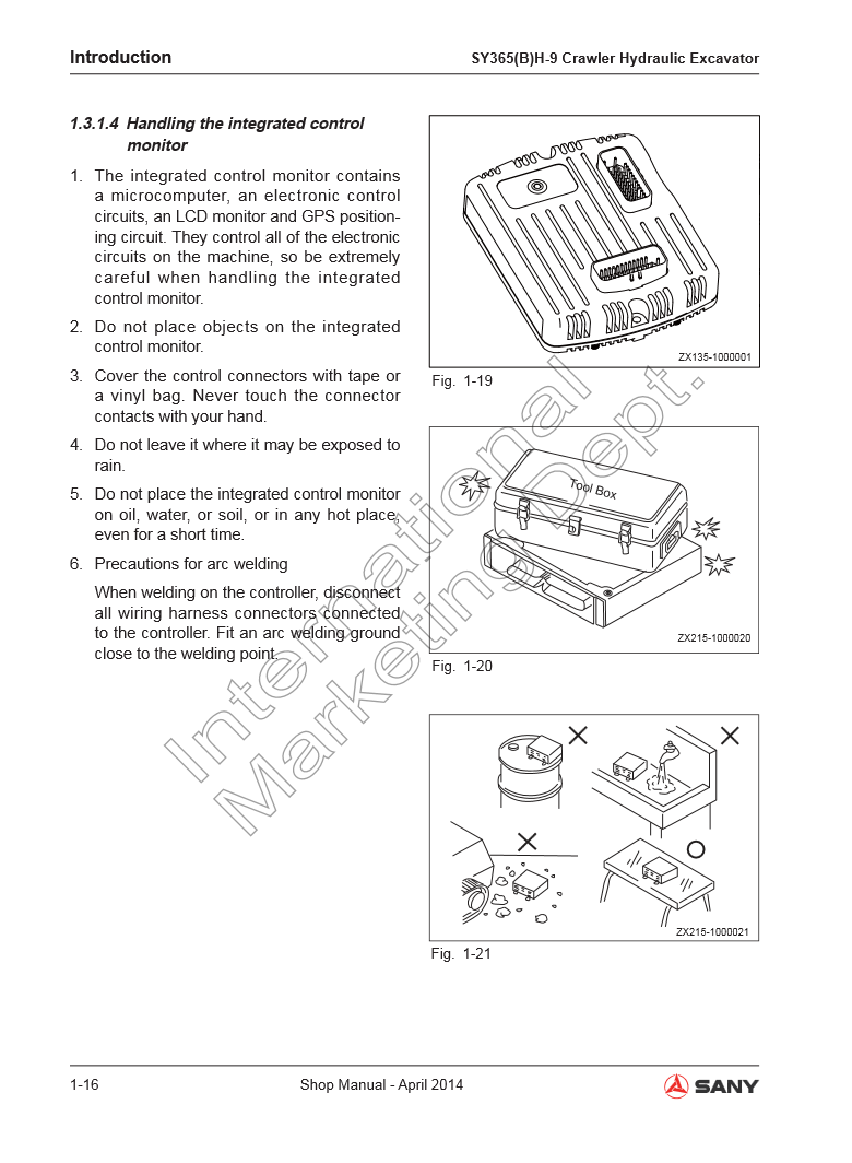 Manual de Servicio Excavadora Sany SY365H-9 SY365BH-9