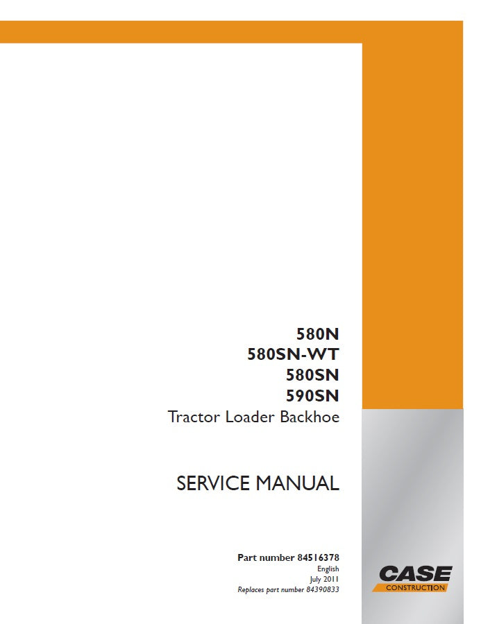 Manual de Servicios Case 580N/ 580SN-WT/ 580SN/ 590SN