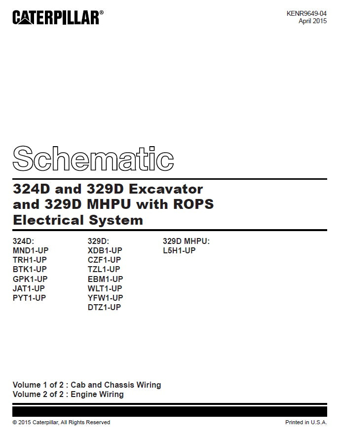 Manual de Servicios Caterpillar 324D- 329D- 329D MHPU