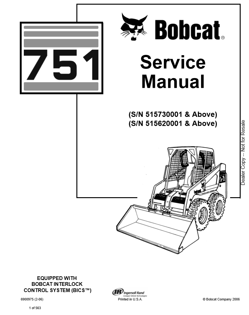 Manual de Servicios Mini Cargador Bobcat 751