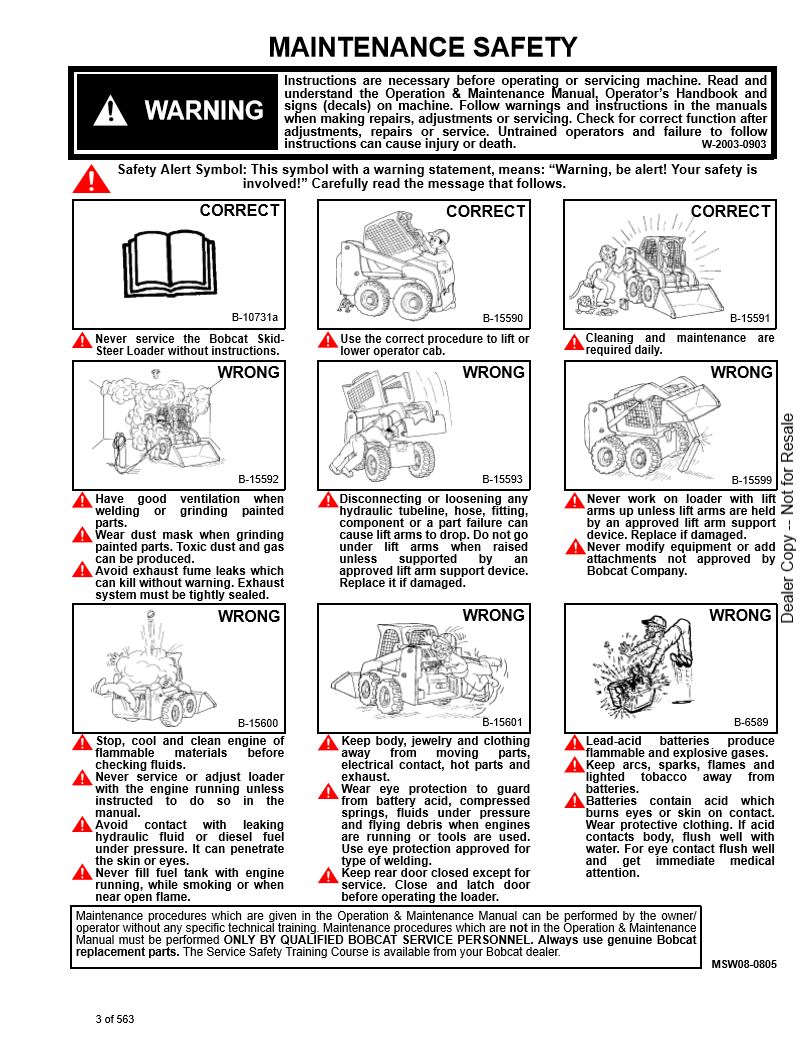 Manual de Servicios Mini Cargador Bobcat 751