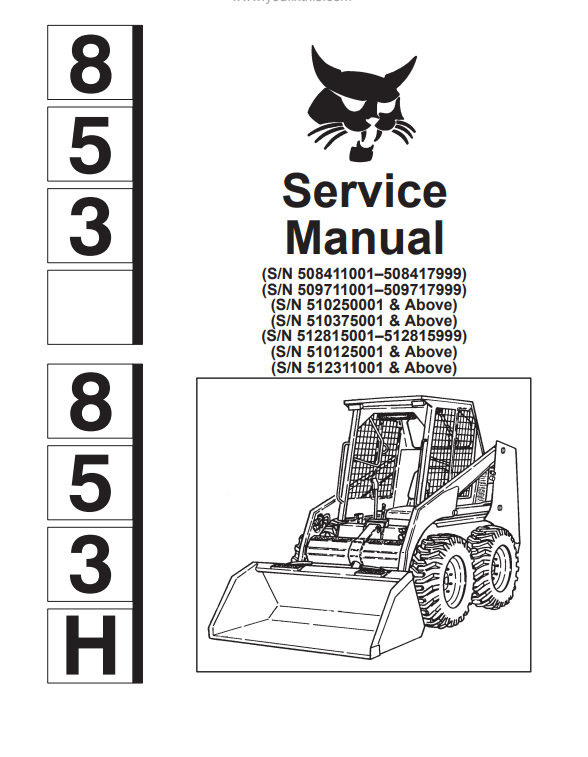 Manual de Servicios Mini Cargador Bobcat 853 - 853H