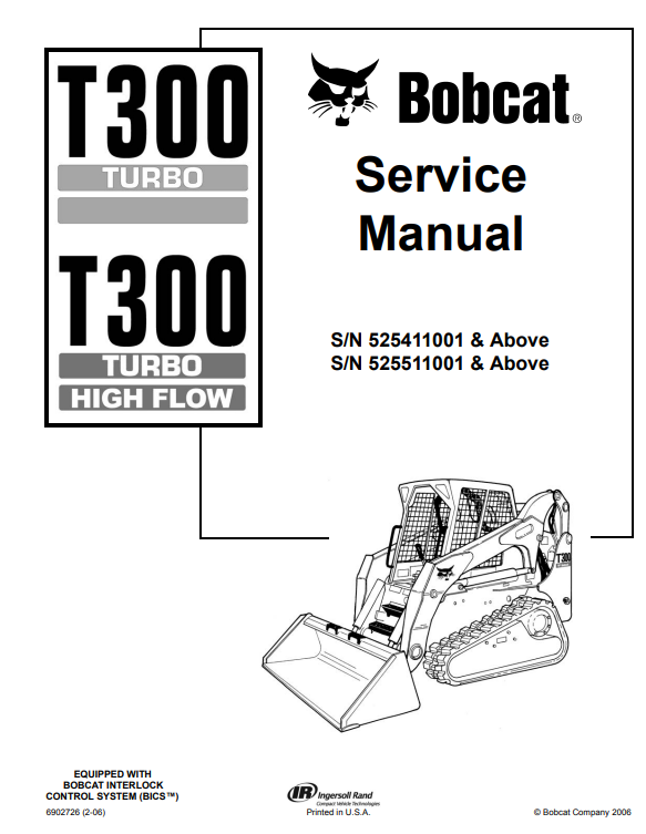 Manual de Servicios Mini Cargador Bobcat T300 TURBO