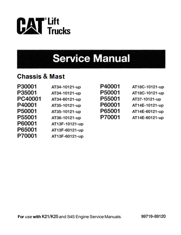 Manual de Servicios Montacarga Caterpillar P30001