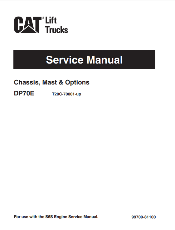 Manual de Reparación Montacarga Caterpillar DP70E