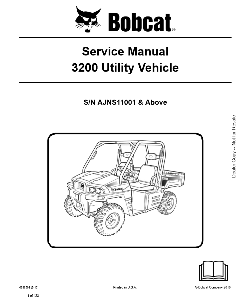 Manual de Servicios Vehiculo Utilitario Bobcat 3200
