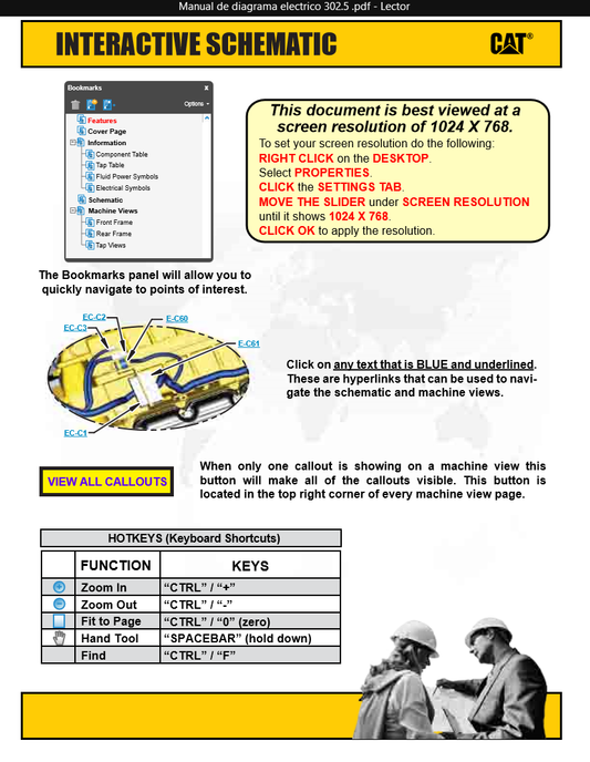 Manual de Diagrama Eléctrico Excavadora Caterpillar 302.5