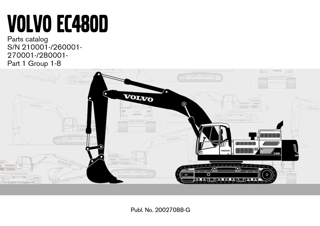 Manual de Partes Excavadora Volvo EC480D